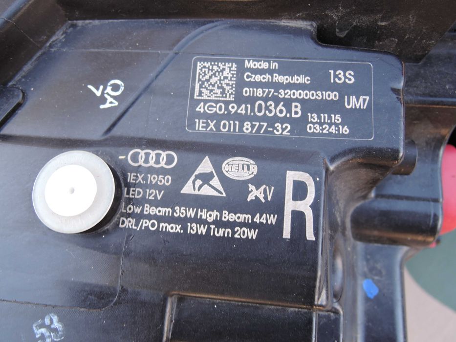 AUDI A6 S6 RS6 4G0.9410.36B MATRIX  lift Lampa prawa  kompletna europa