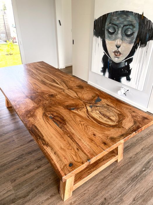 Tampo da mesa de madeira maciça