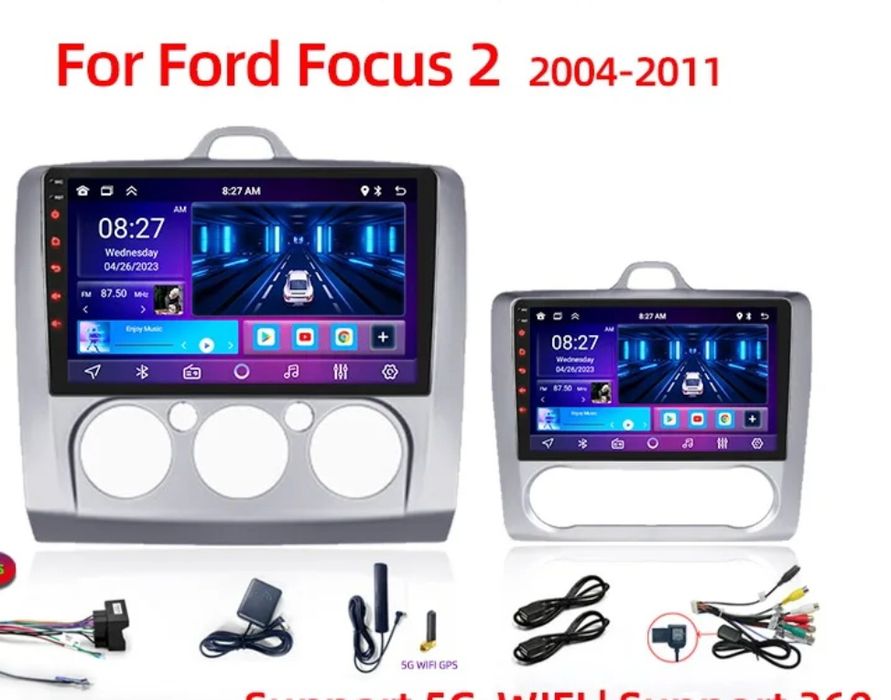 Rádio 2din Ford/Focus/Mk2 2004 a 2011 GPS e moldura 9' NOVO
