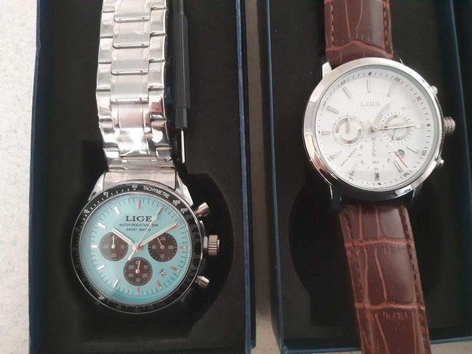 Часы наручные LIGE Chronograph quartz НОВЫЕ