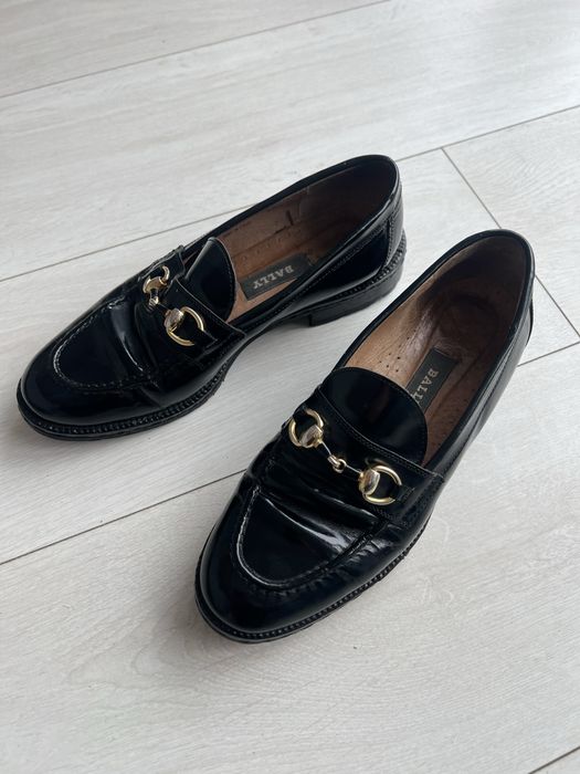 Черные кожаные лоферы Bally