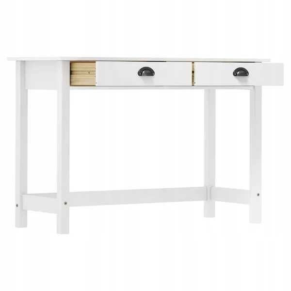 **STOLIK konsolowy, konsola Hill, 2 szuflady, 110x45x74 cm, lita sosna DaMaOutlet.pl**
