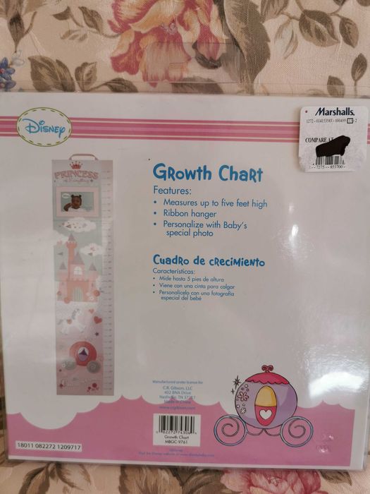 Miarka wzrostu do zawieszenia-Disney - dla dziewczynki