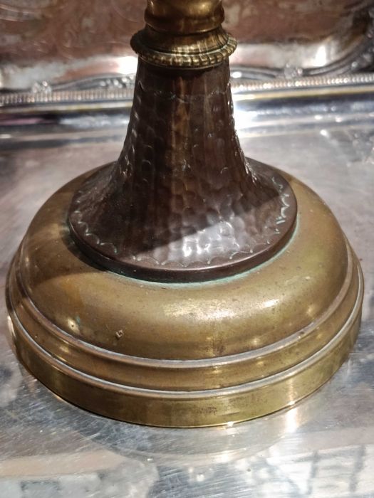 Candeeiro a Petróleo 54 cm Cobre e Latão Anos 20