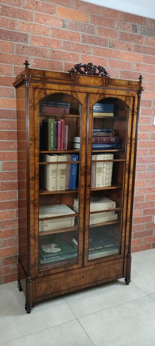 Ekskluzywna biblioteka witryna biedermeier antyk