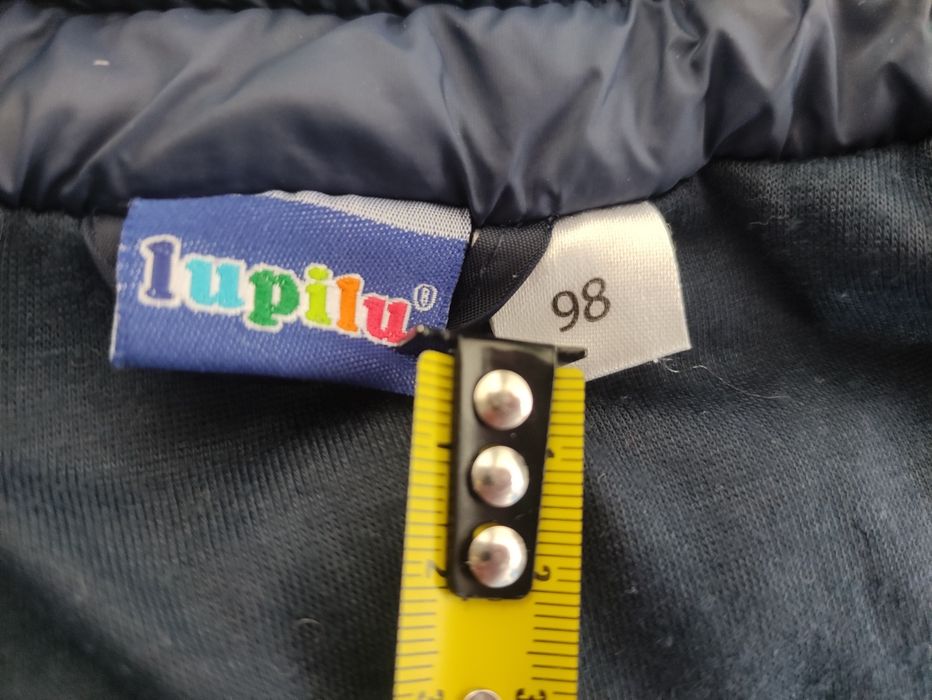 Granatowa przejściowa pikowana kurtka Lupilu 98