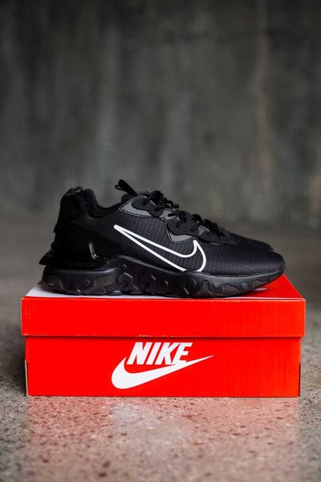 Чоловічі кросівки Nike React Vision "Black/White" Розміри 40-45