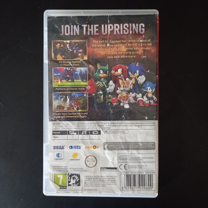 Sonic Forces na konsolę Nintendo Switch