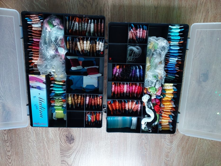 Zestaw do haftu krzyżykowego - gazetki, mulina