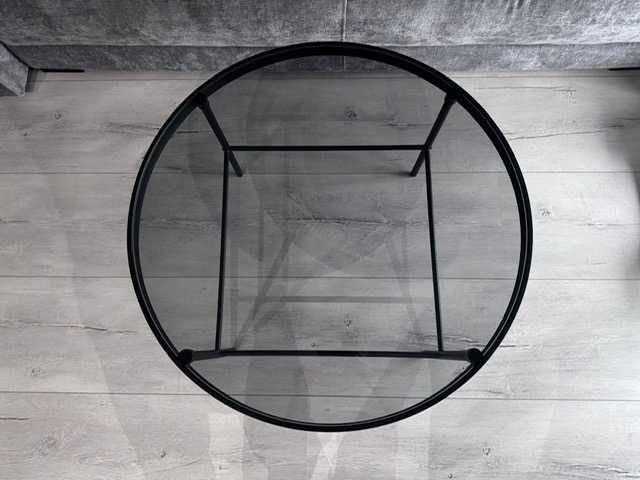 Stolik kawowy szklany czarny BlackRedWhite