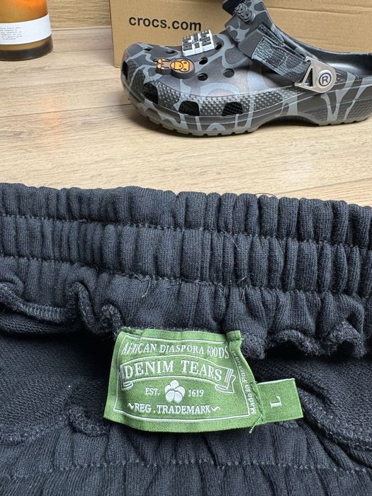Denim Tears The Cotton Wreath Shorts (Black) (krótkie spodenki)