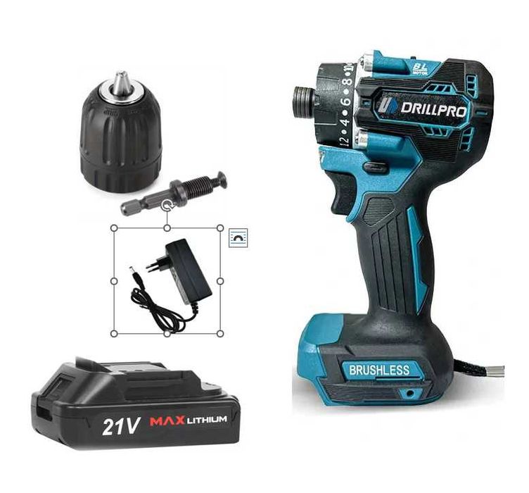 Aparafusadora  20+1 com torque 27-280NM dupla velocidade uma bateria