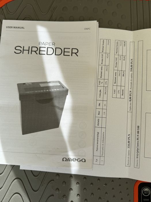 Nowa niszczarka do papieru