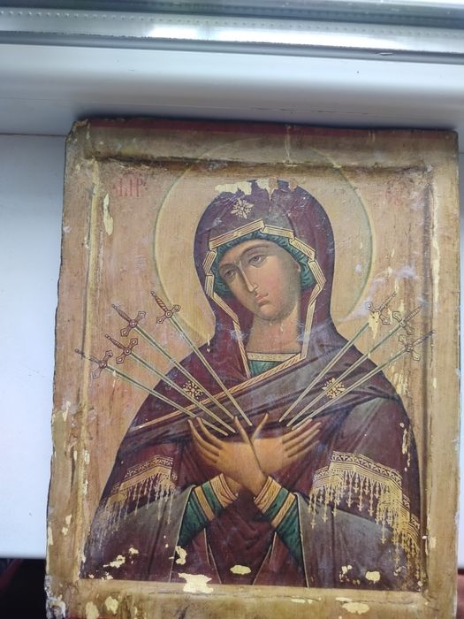 Икона церковная.семистрельная.