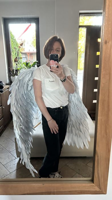 Duże skrzydła anioła komunia ślub ozdoba