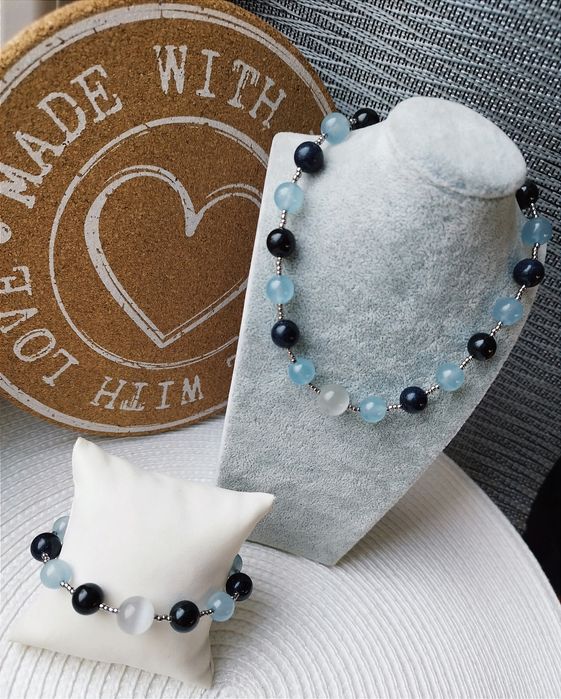 Komplet biżuterii z kamieni naturalnych