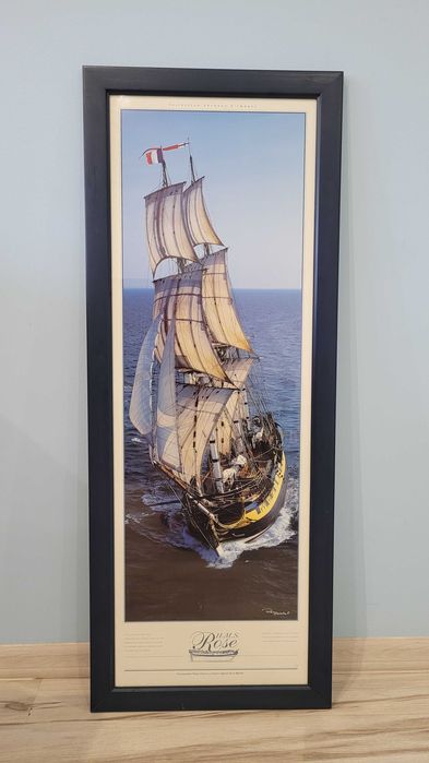 Oficjalny Duży Obraz okręt HMS Rose 1757 Philip Plisson UNIKAT !