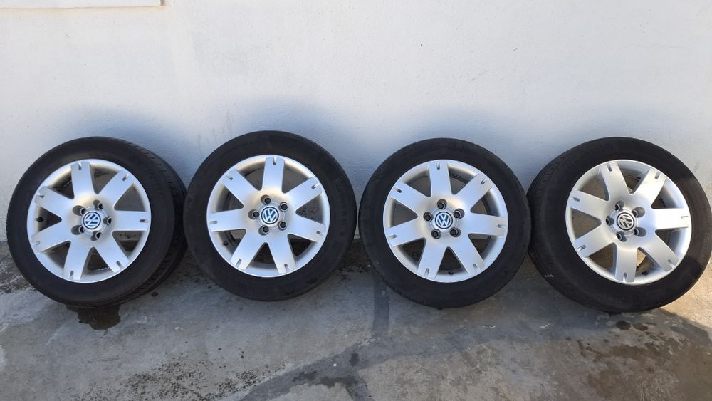 Jantes c/pneus 5x112 vw audi seat skoda