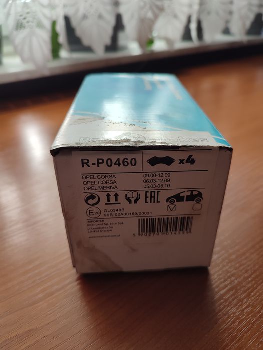 Klocki hamulcowe NOWE przód R-P0460 opel corsa, opel meriva