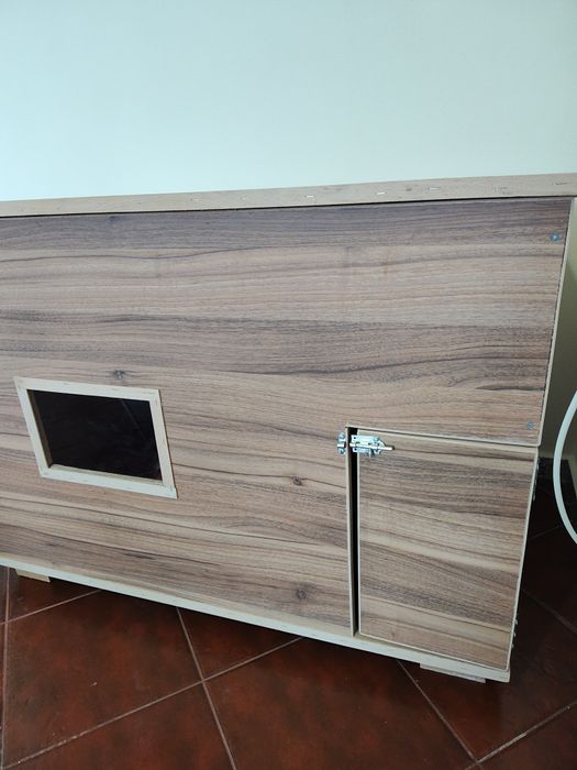 Casota cães madeira nova