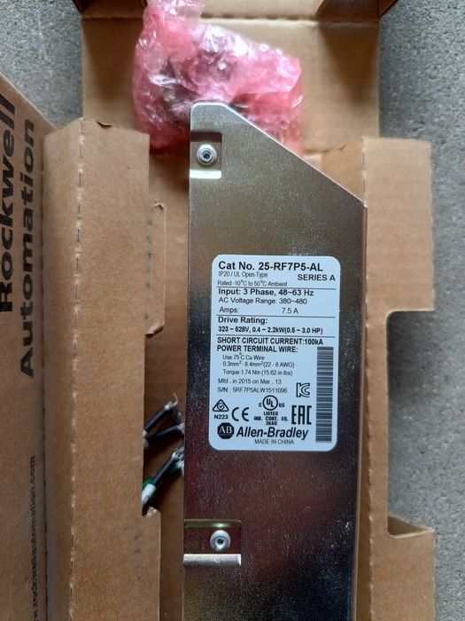 Przemiennik częstotliwości PowerFlex 525 + filtr 25-RF7P5-AL
