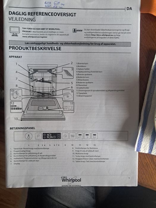 Zmywarka Whirlpool 60x80 do zabudowy