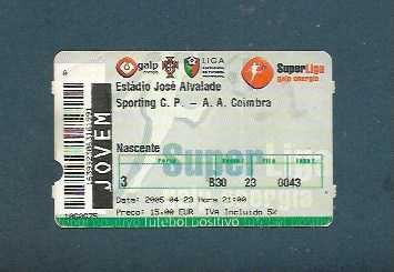 Futebol - SPORTING - Bilhete