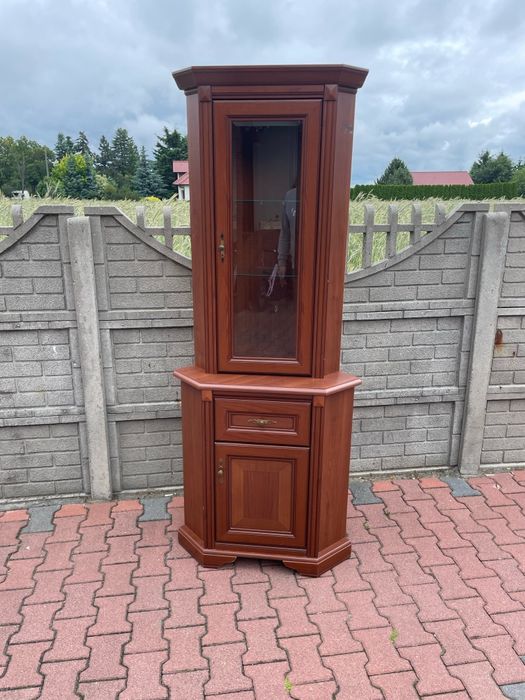 Narożnik kent Black Red white witryna oszkolona szafka