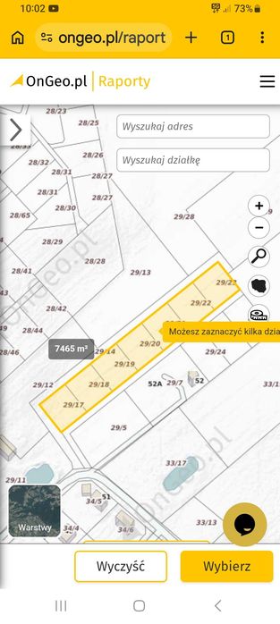 Dzialki z warunkami zbudowany