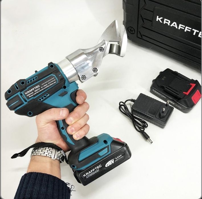 Ножиці акумуляторні по металу в кейсі Krafftec DJS130R