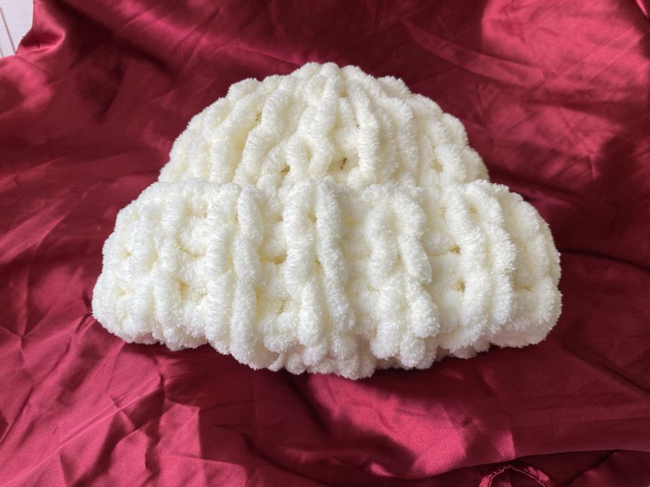 Плюшевий набір тепла шапка та повʼязка