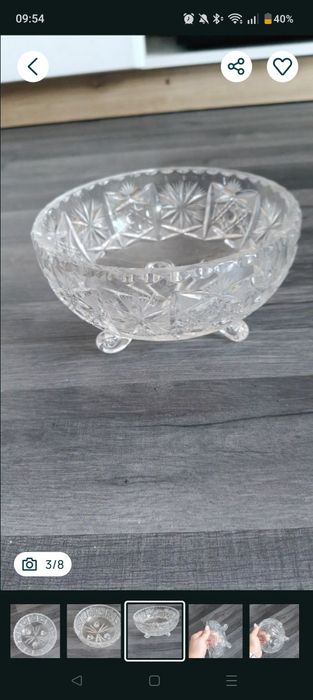 Misa kryształ Huta szkła PRL miska