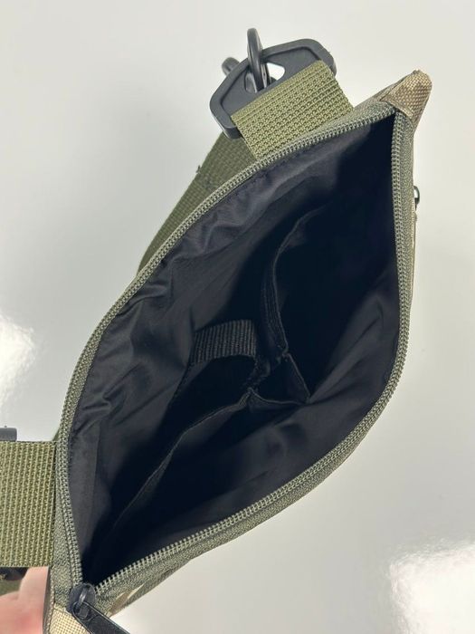 Чоловіча тактична сумка месенджер через плече тактическая плечо чорна