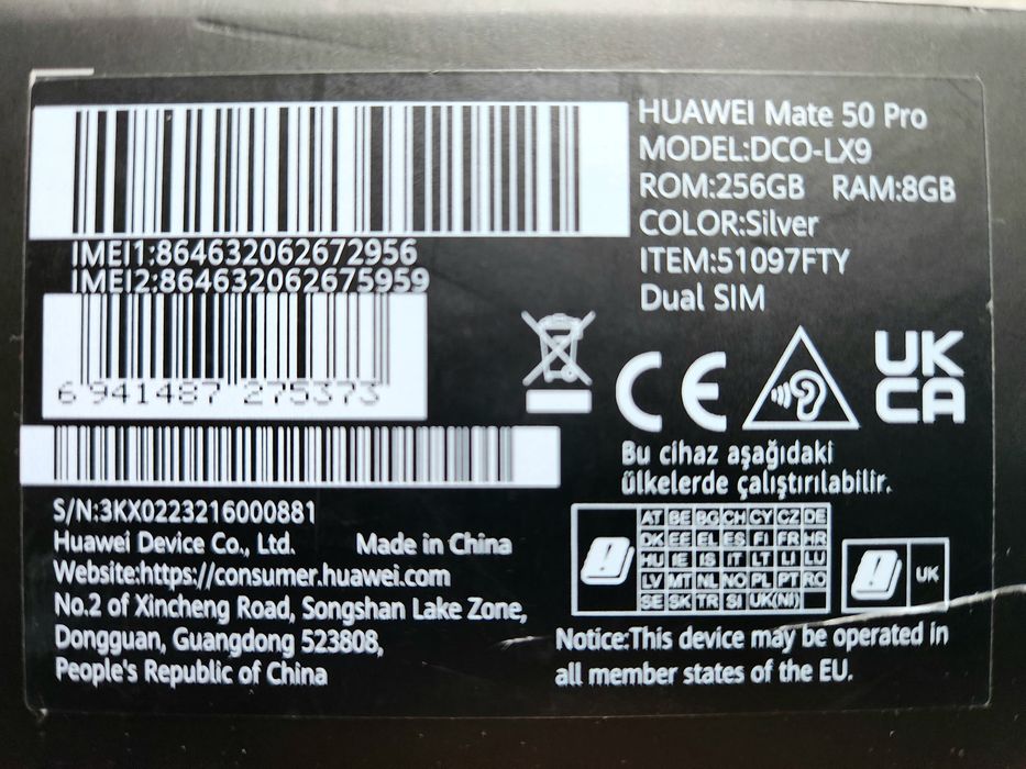 Huawei Mate 50 Pro 8/256G plus dodatkowe etui