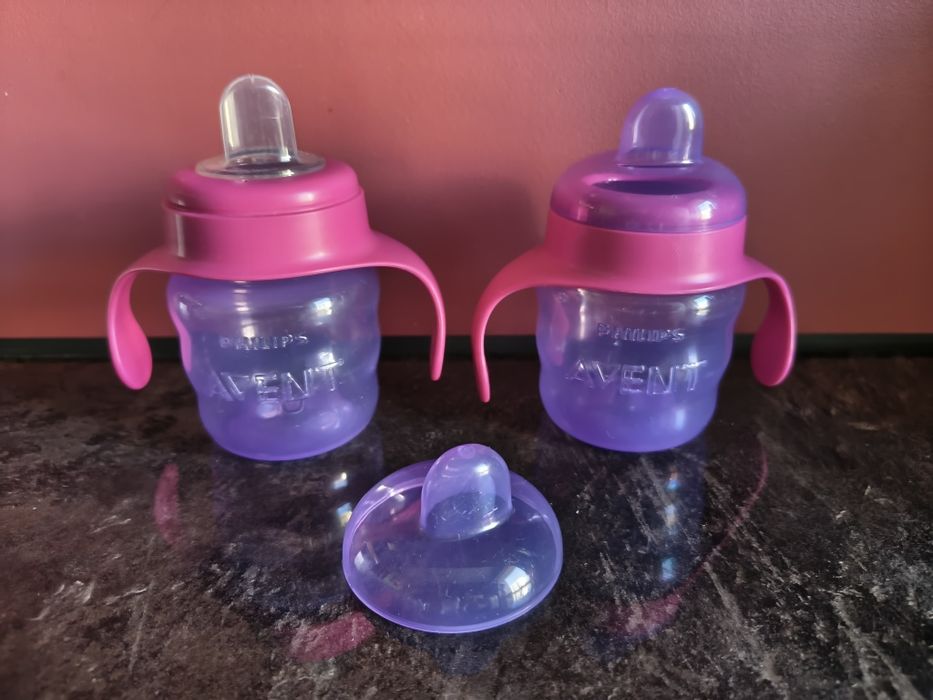 Kubki niekapki Philips Avent 200ml z uchwytami | Zestaw 2 szt. Stan BDB