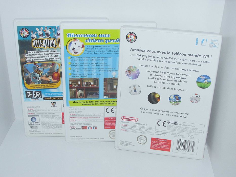 Pack 3 Jogos Wii (Rayman, Hotel Dogs, WiiPlay)