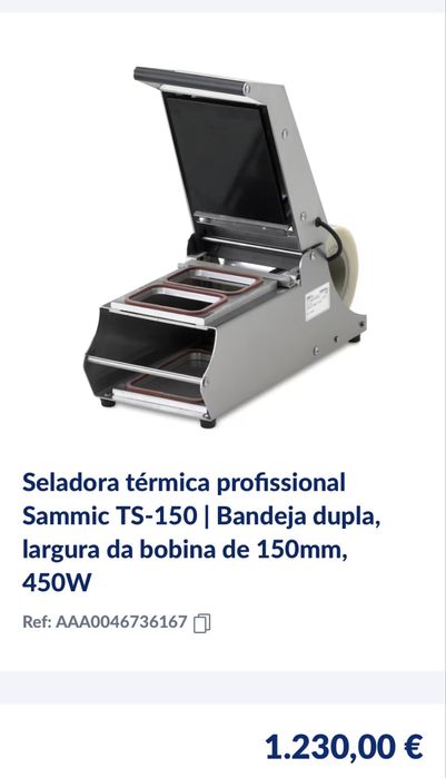 Seladora de embalagens Sammic