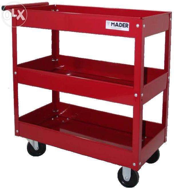 Carro Bancada em metal com 3 prateleiras / tabuleiros com rodas