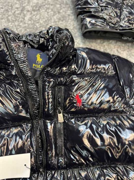 Пуховик Polo чорний Глянець Пуховик Чоловічий зі зьємним капюшоном