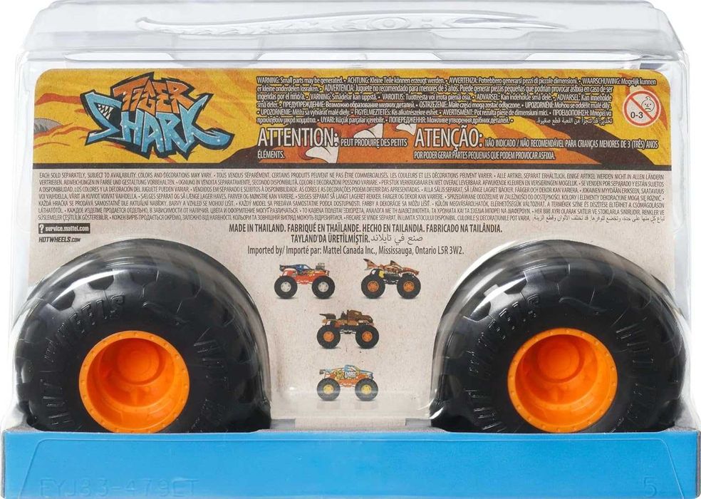 Великий Hot Wheels Monster Trucks Tiger Shark, 124 Монстер Трак Тигр Акула