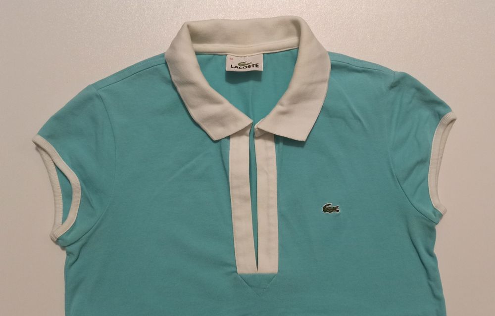 Turkusowa koszulka damska Lacoste rozm. 36