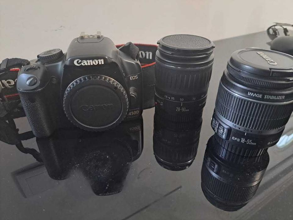 CANON Camera 450D e objetivas em ótimas condições