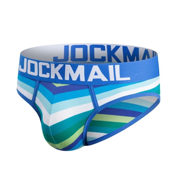 Męskie bawełniane slipy JOCKMAIL w paski - L