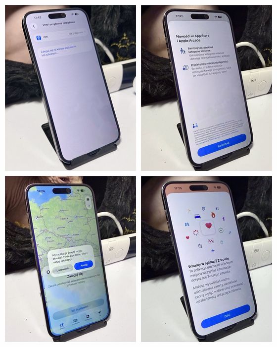 Apple iPhone 14 Pro Max | FIOLETOWY | eSIM | 256GB | 85% | BEZ BLOKAD | 13 ETUI + SZKŁA OCHRONNE