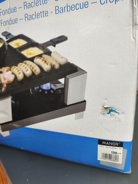 Conjunto Raclette / Fondue / Grill 4-em-1 Swiss Gourmet (NOVO)