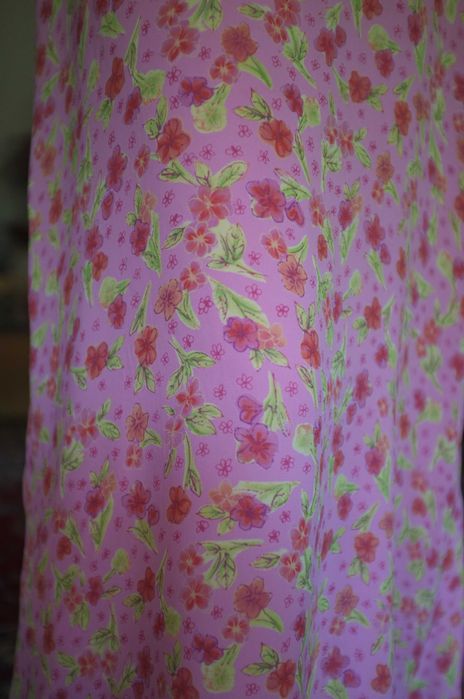 różowa długa sukienka maksi kwiaty łączka Sigrid Olsen kawaii harajuku