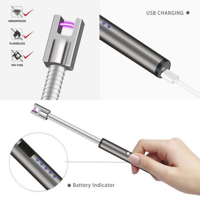 Зажигалка электрическая Jade Deer импульсная плазменная с USB