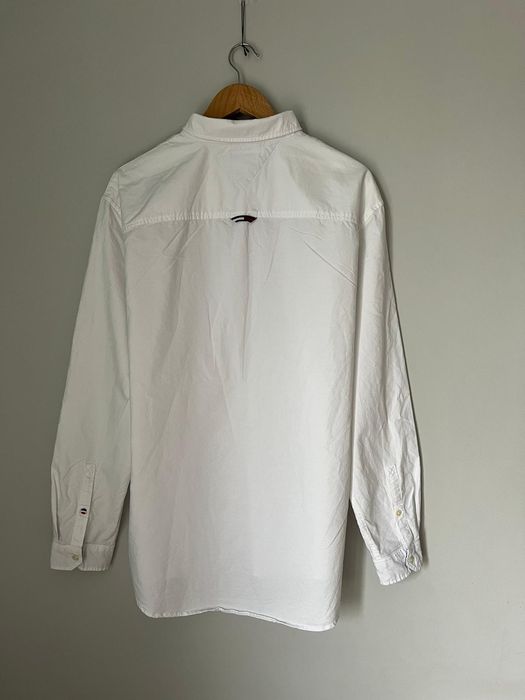 Biała męska koszula z długim rękawem Tommy Jeans XL