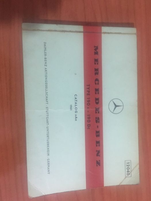 Mercedes 190E e 190D Catalgo Peças 1961