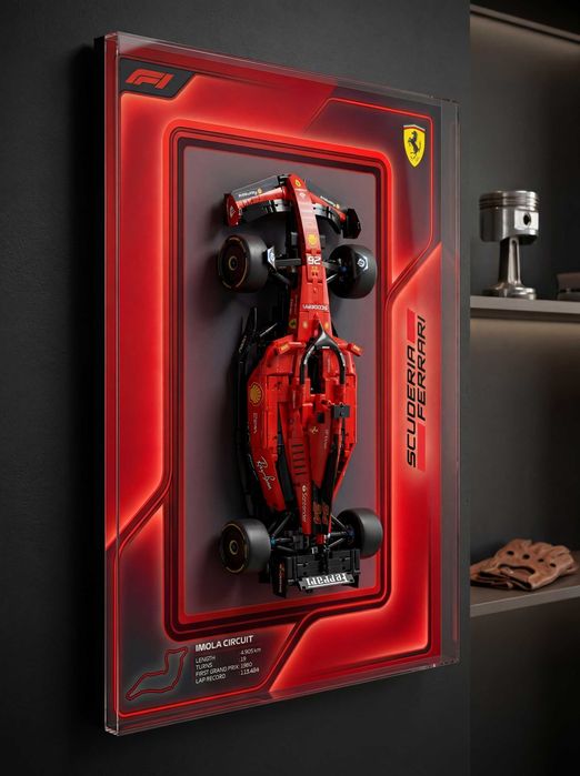 Aluminiowa ramka A1 do LEGO Technic Ferrari SF-24 F1 42207 + uchwyt 3D